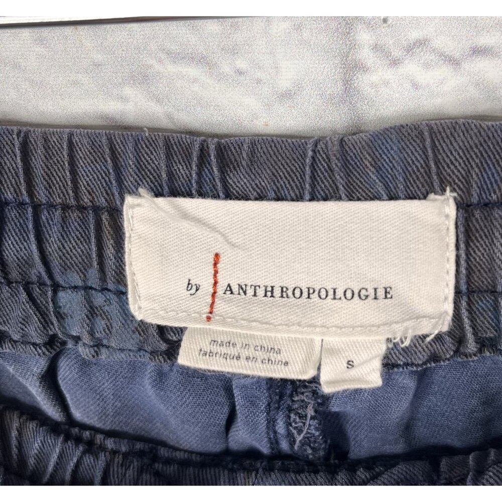 BY ANTHROPOLOGIE Women's Navy Sublte Floral Elastic Waist Joggers Small - Picture 4 of 6